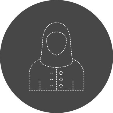 vector illustration of Muslim Female icon