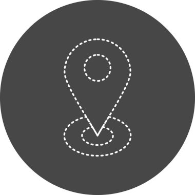 Konum Vektörü Şekil Simgesi Tasarımı 