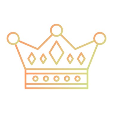 taç simgesi vektör illüstrasyonu