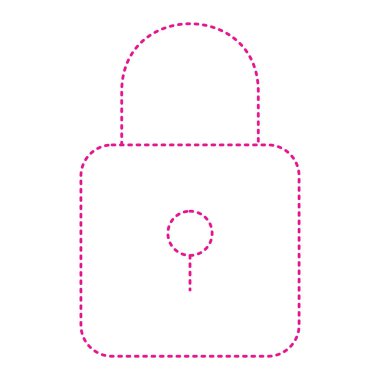 asma kilit ikon vektör çizimi