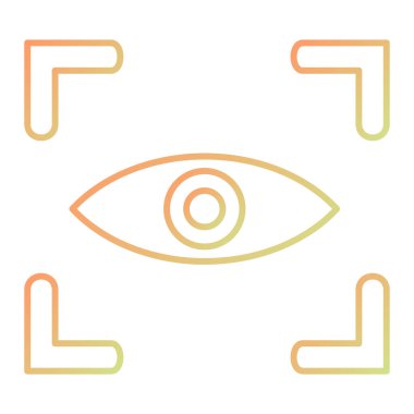 Göz çizgisi simgesi, vektör çizimi