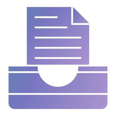 Belge. Web simgesi basit illüstrasyon