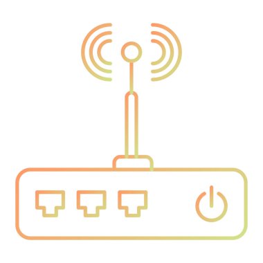 wi fi router, web simple design illustration