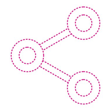 paylaşımcı vektör simgesi modern basit illüstrasyon