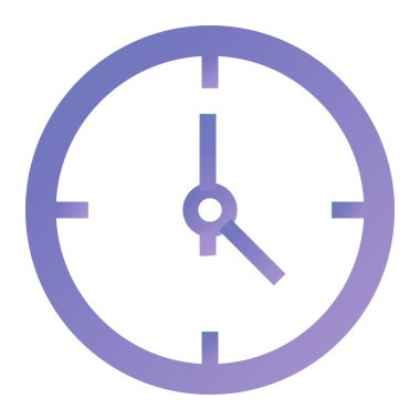 Saat. Web simgesi basit illüstrasyon