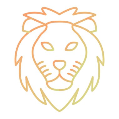 Aslan başı logo vektör illüstrasyon tasarımı