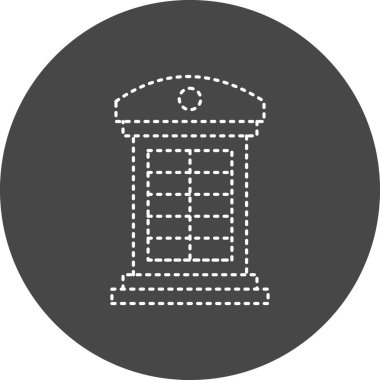 Telefon Booth simgesinin vektör illüstrasyonu