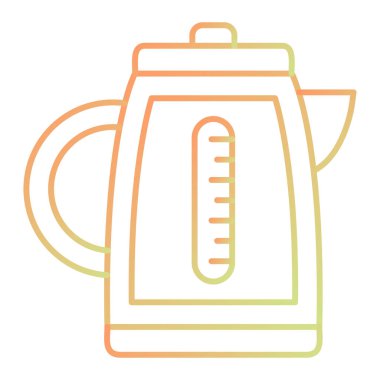 Çaydanlık. Web simgesi basit illüstrasyon