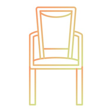 Sandalye ikonu. vektör illüstrasyonu