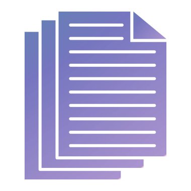 Belge. Web simgesi basit illüstrasyon