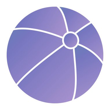 beach ball icon. flat illustration of sun vector button.