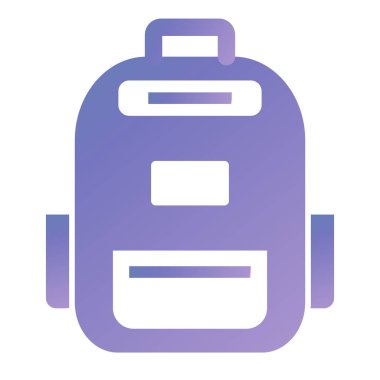 Sırt çantası. Web simgesi basit illüstrasyon