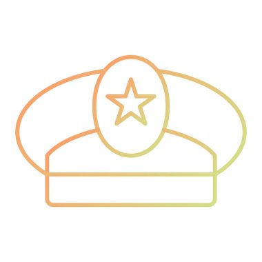 vector illustration of officer hat icon