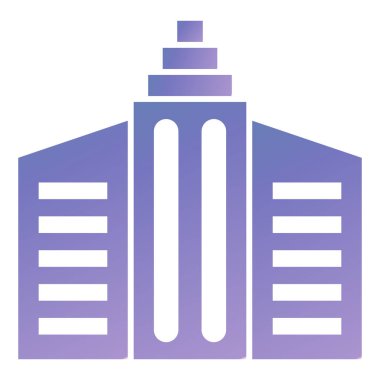 Bina. Web simgesi basit illüstrasyon