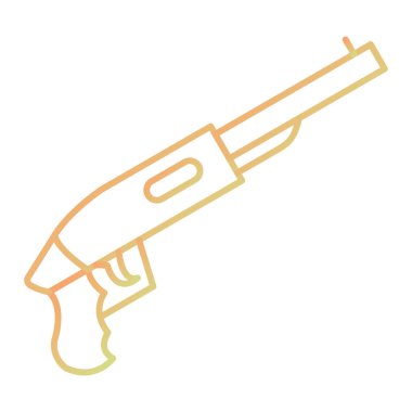 weapon gun icon. simple illustration of shotgun rifle vector icons for web design isolated on white background