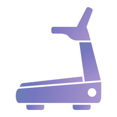 Koşu bandı simgesi. Spor malzemeleri. vektör illüstrasyonu