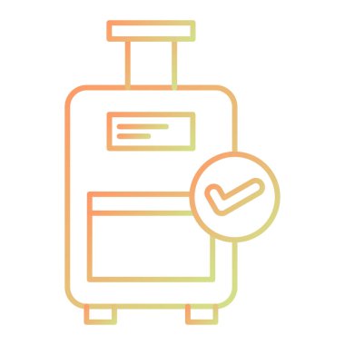 bavul ikonu vektör illüstrasyonu