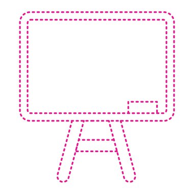 blackboard with whiteboard icon isolated on white background. vector illustration