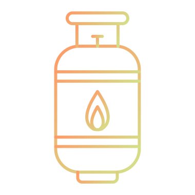 Petrol varili ikonu. Web için gaz yakıcı vektör simgelerinin özet çizimi