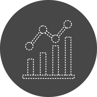 vector illustration of Bar Chart modern icon