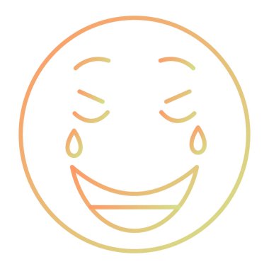 happy face emoticon icon. cartoon of smiling girl smile vector icons for web design isolated on white background