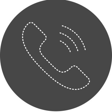 Telefon Vektörü Kabartma Simgesi Tasarımı 