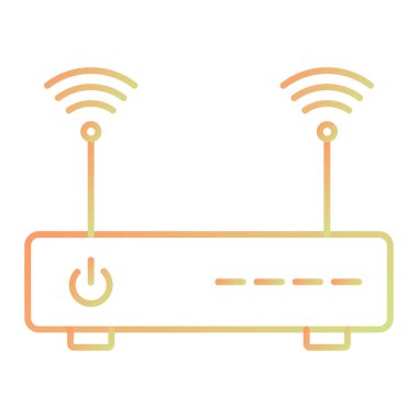 router simgesi vektör illüstrasyonu