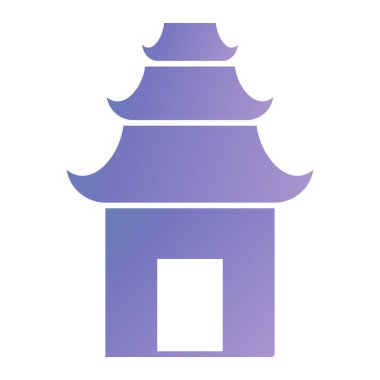 vector illustration of a beautiful colorful pagoda
