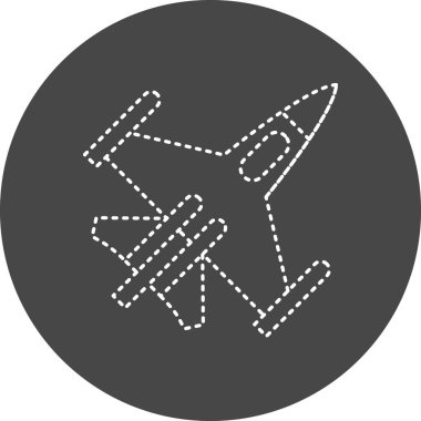 uçak ikonu vektör illüstrasyonu