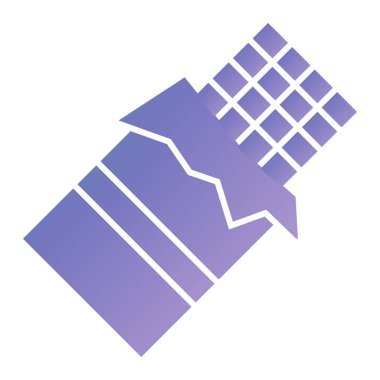 Çikolata simgesinin vektör illüstrasyonu