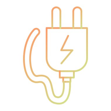 elektrik dolgu vektörü simgesi