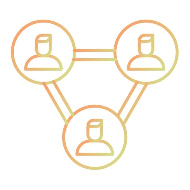 vector line icon of people