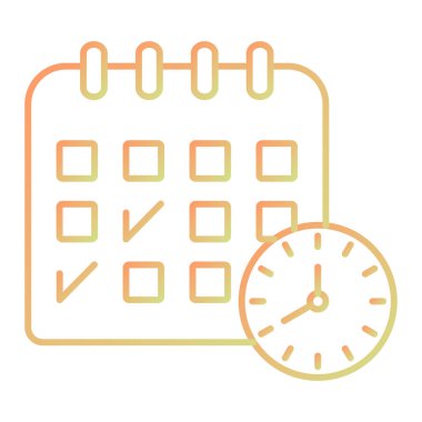 Takvim simgesi vektör illüstrasyonu