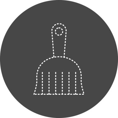 Toz Pan Vektör Kabartma Simgesi Tasarımı 