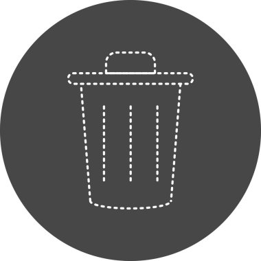 Vektör çizim çöp tenekesi simgesine