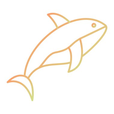 balık simgesi vektör illüstrasyonu