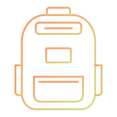 Sırt çantası. Web simgesi basit illüstrasyon