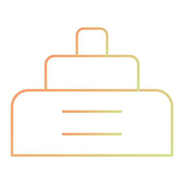 Kek. Web simgesi basit illüstrasyon