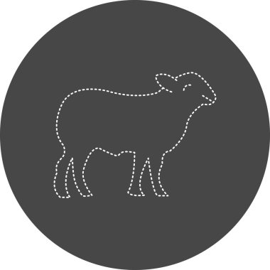 Koyun simgesinin vektör illüstrasyonu