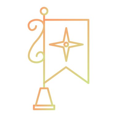 Bir yıldız simgesinin vektör illüstrasyonu