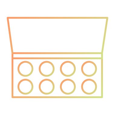 Makyaj fırça simge vektör çizim