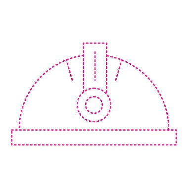 helmet icon. construction worker symbol. isolated and flat illustration