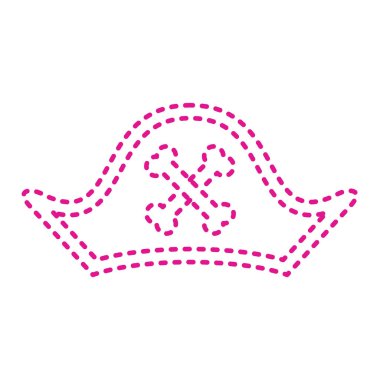 pink line crossed arrow icon isolated on white background. vector illustration