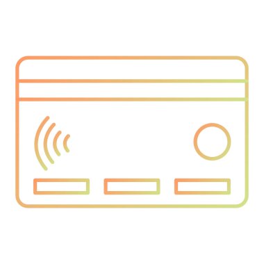 Kredi kartı ikonu vektör illüstrasyonu