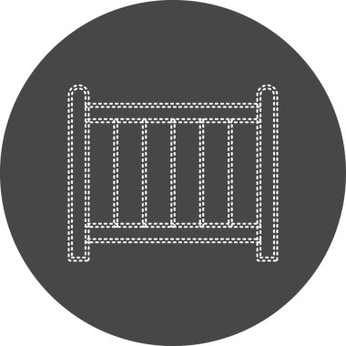 Yatak simgesinin vektör illüstrasyonu