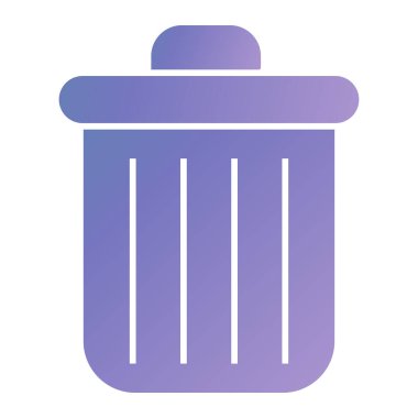 trash can icon. simple illustration of bucket