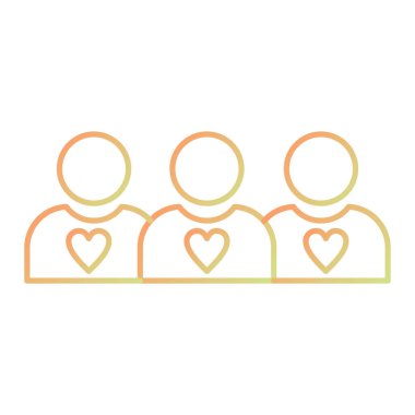 Bir grup insanın vektör çizimi