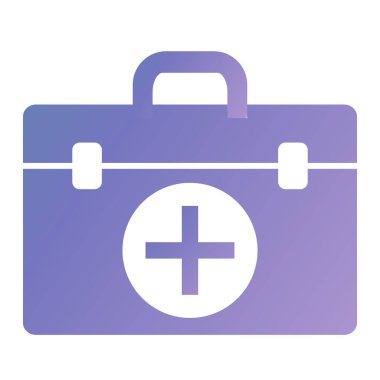 İlk yardım kiti simgesi, vektör illüstrasyonu