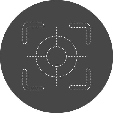 Moda biçimi izole edilmiş arkaplanda hedef simge