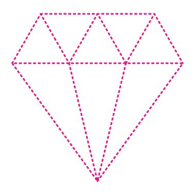 Elmas simgesi vektör illüstrasyonu